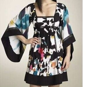 Diane Von Furstenburg Dress: Lena Traveling Butterfly Silk Kimono Dress